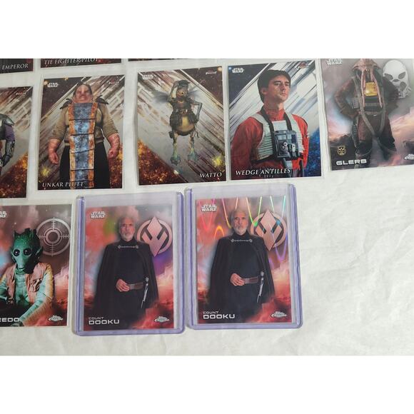Topps Finest & Chrome Star Wars Trading Cards Lot Of 22 Cards 2018, 2025 NM - Picture 9 of 10